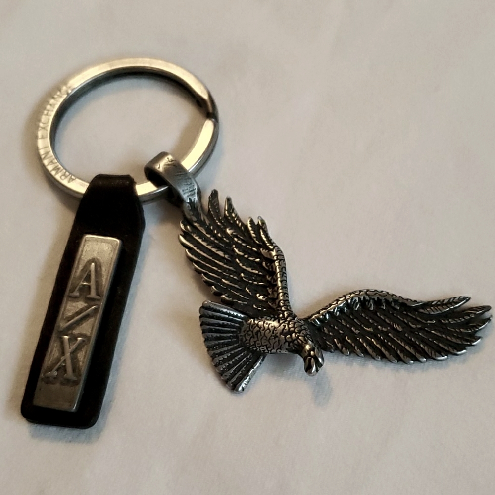 NWOT Armani exchange metal eagle key chain